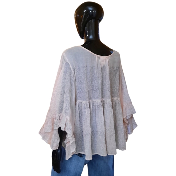 ivy jane Boho Novelty Top | Light Pink | Size XL - Picture 3 of 15